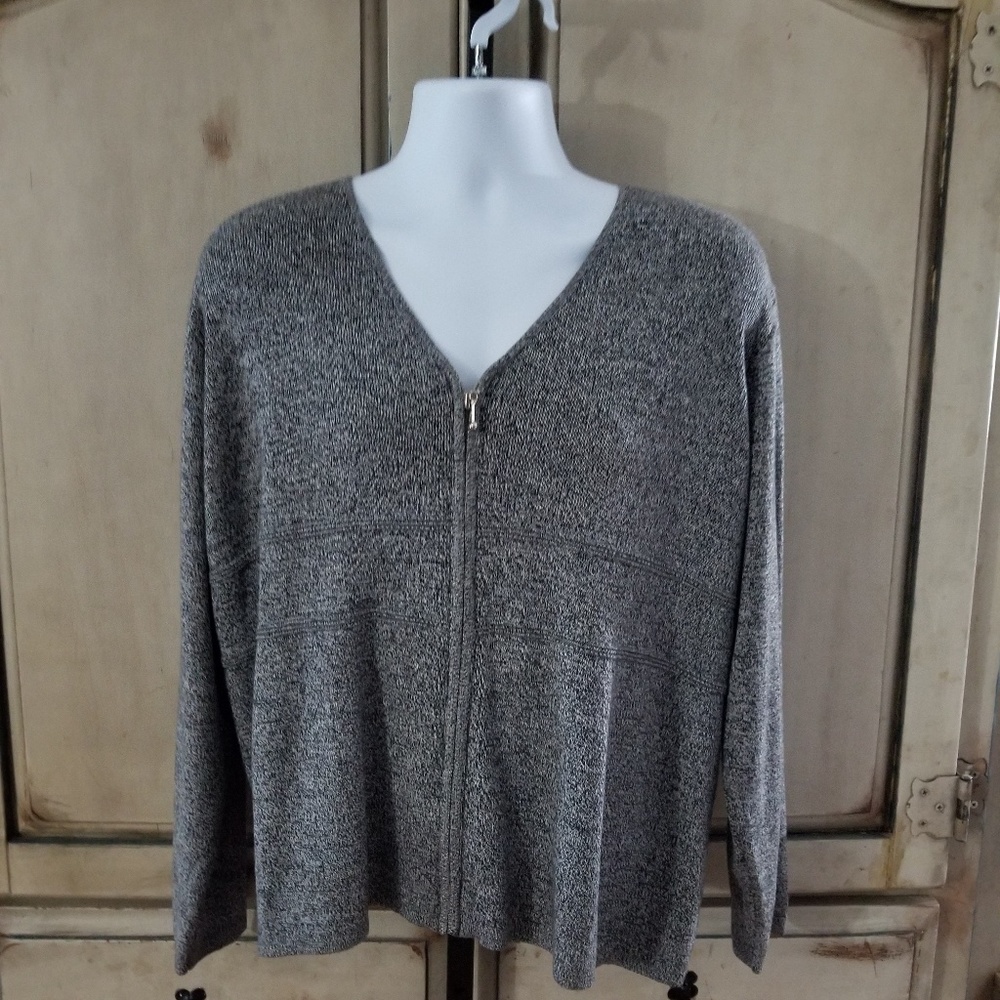 DressBarn Vintage Charcoal Gray Cardigan Sweater